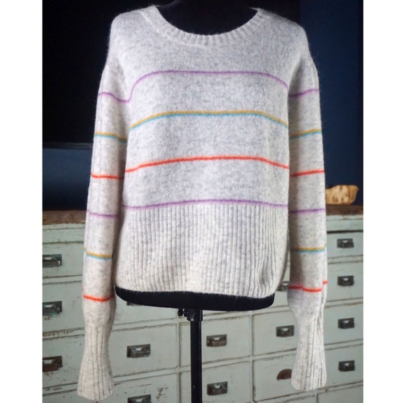 Anthropologie Angie Striped Sweater L - Picture 1 of 8